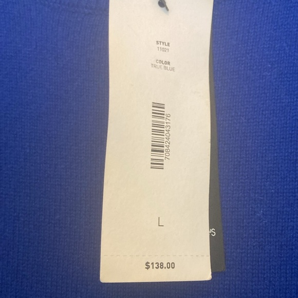 100% cashmere top royal blue Bloomingdale’s - Picture 4 of 10